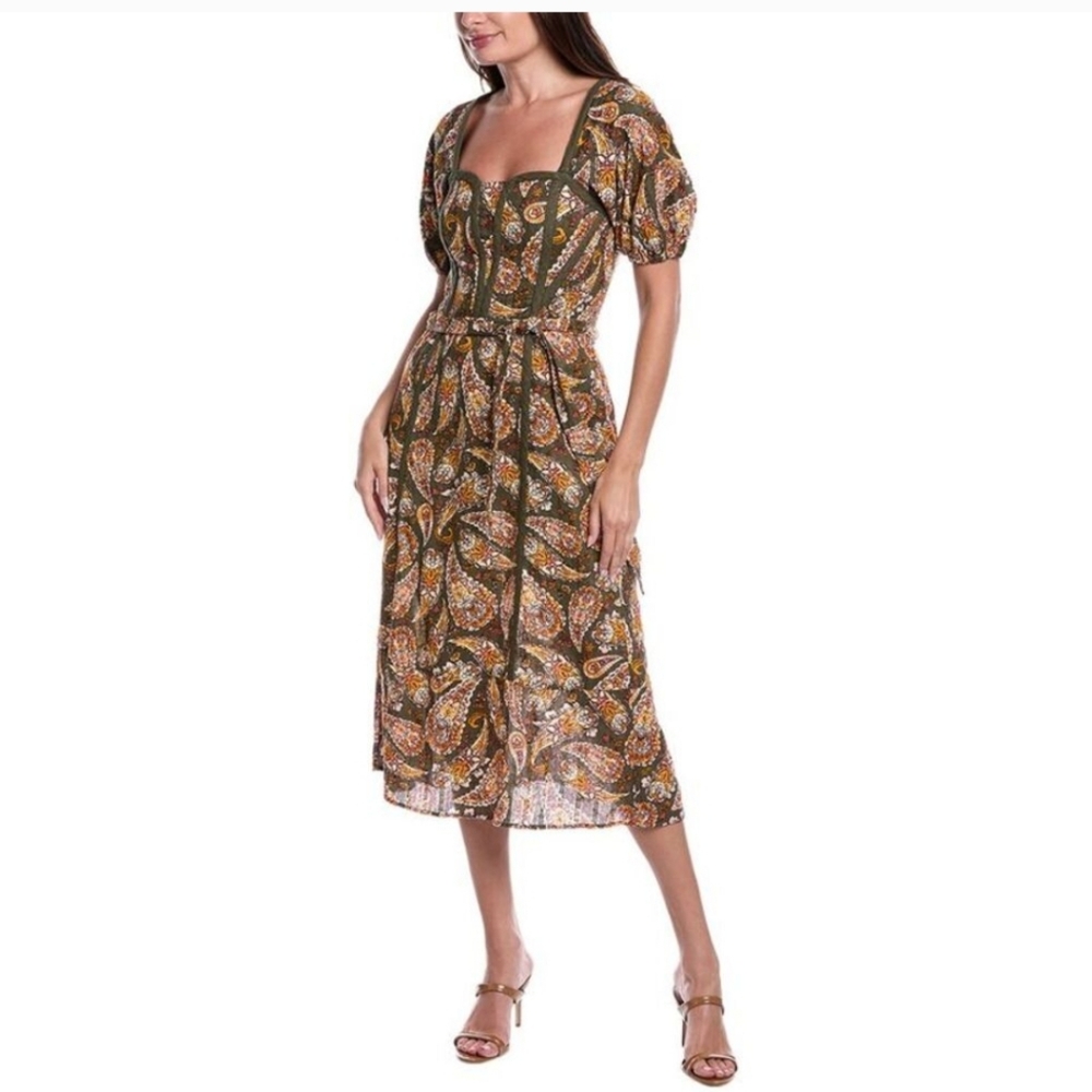Sam Edelman NWT Corset Seamed Midi Dress Medium